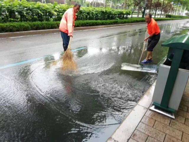台风过后 潍坊园林环卫全面启动雨后恢复